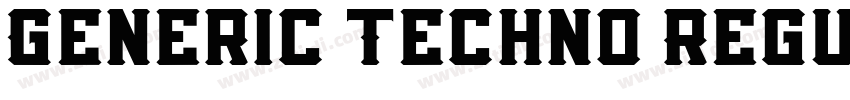 Generic Techno Regul字体转换